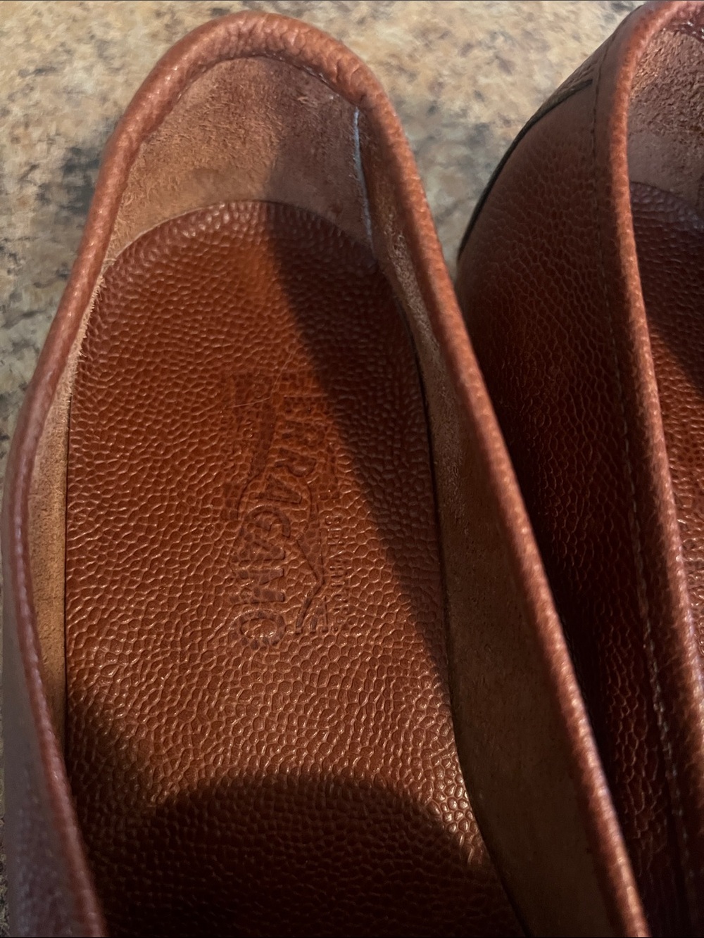 Salvatore Ferragamo Made in Italy men’s cognac penny loafers shoes size 10D. - Picture 5 of 13